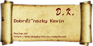 Dobránszky Kevin névjegykártya