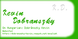 kevin dobranszky business card